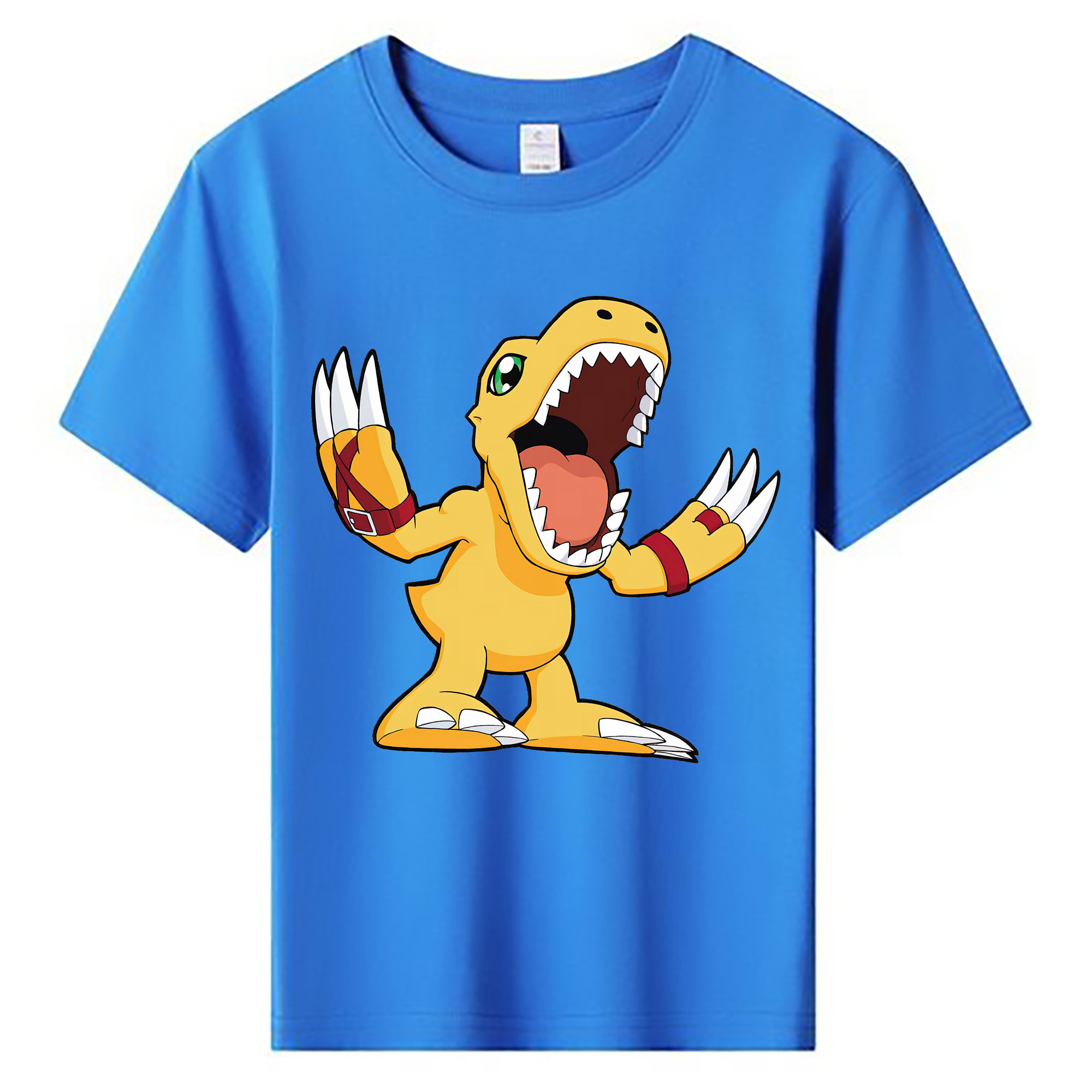 （画像用） Digimon デジタルモンスター/デジモン 綿100％キッズTシャツ（フロントプリント）